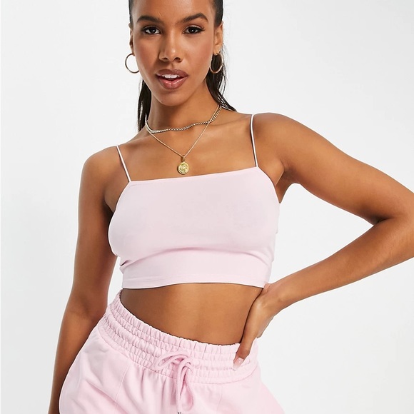 ASOS Pink Cropped Bandeau - Picture 3 of 4